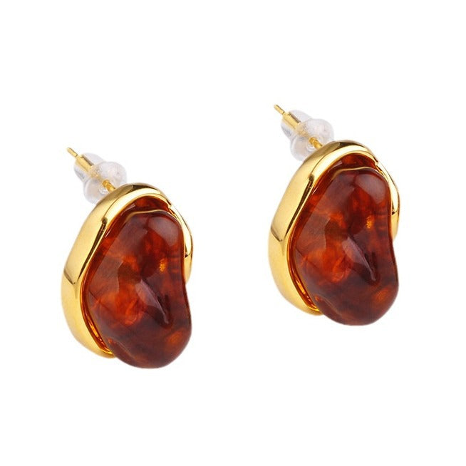 Wholesale Copper Amber Earrings