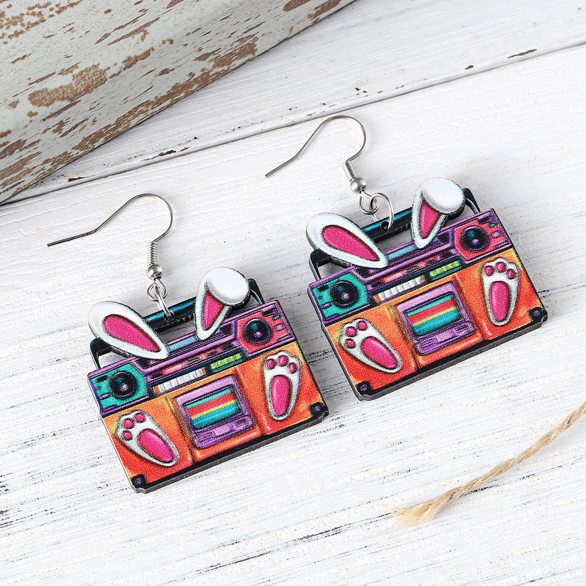 Wholesale Easter Bunny Recorder Pendant Earrings