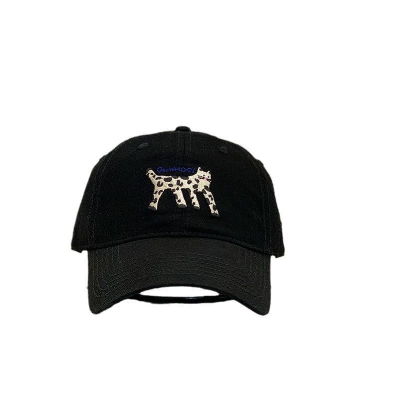 Wholesale cute puppy flat brim hat retro baseball cap