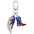 Wholesale Independence Day Elements Red White Blue Flag Alloy Keychain