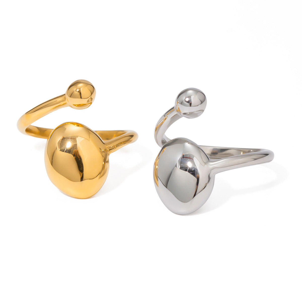 Wholesale  Stainless Steel Opening Ring 18k Gold Jewelry rings