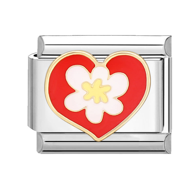 Wholesale Italian Charm Bracelet 9mm DIY Splicing Red Series Titanium Steel Composable Bracelet