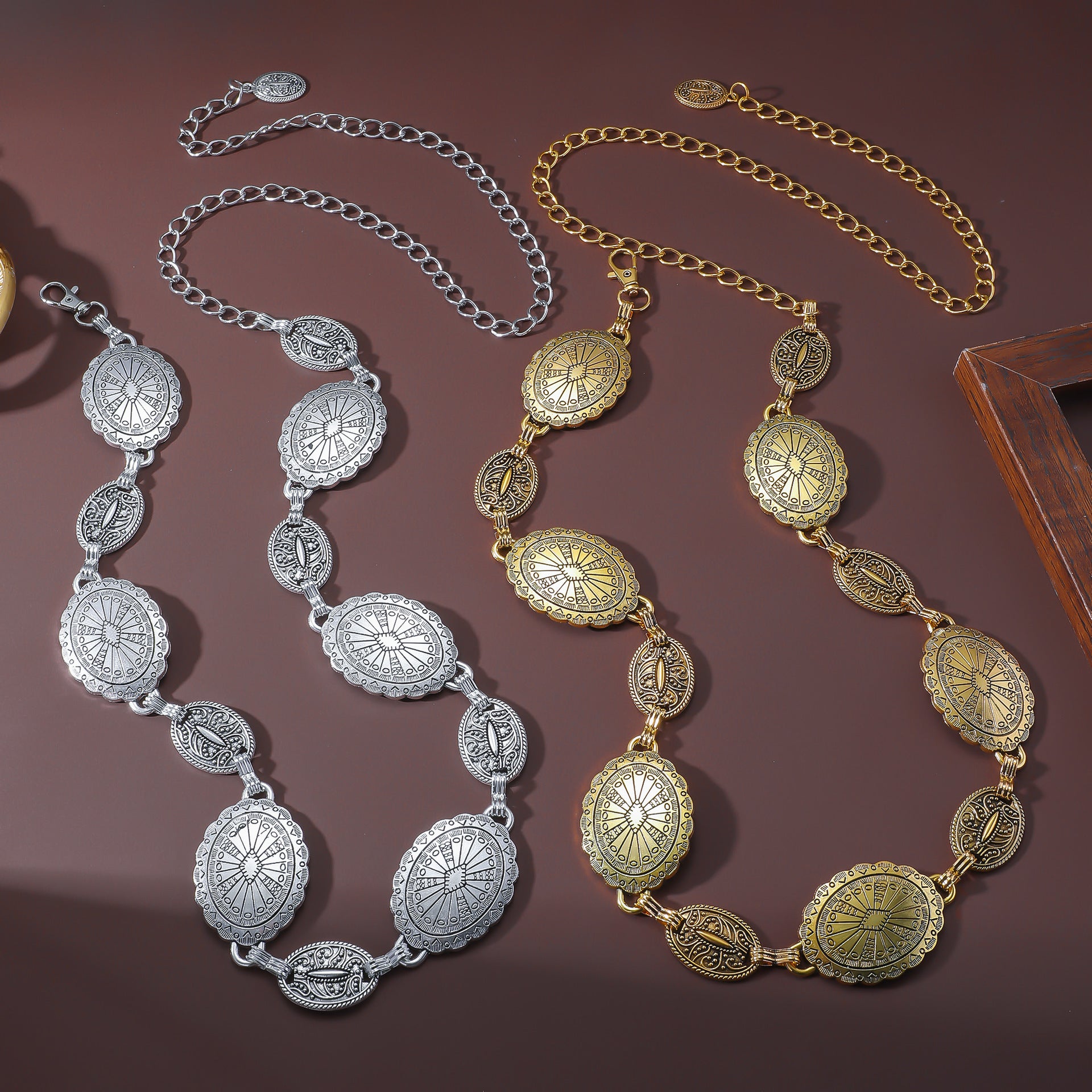 Wholesale Retro metal bohemian layered waist chain body jewelry