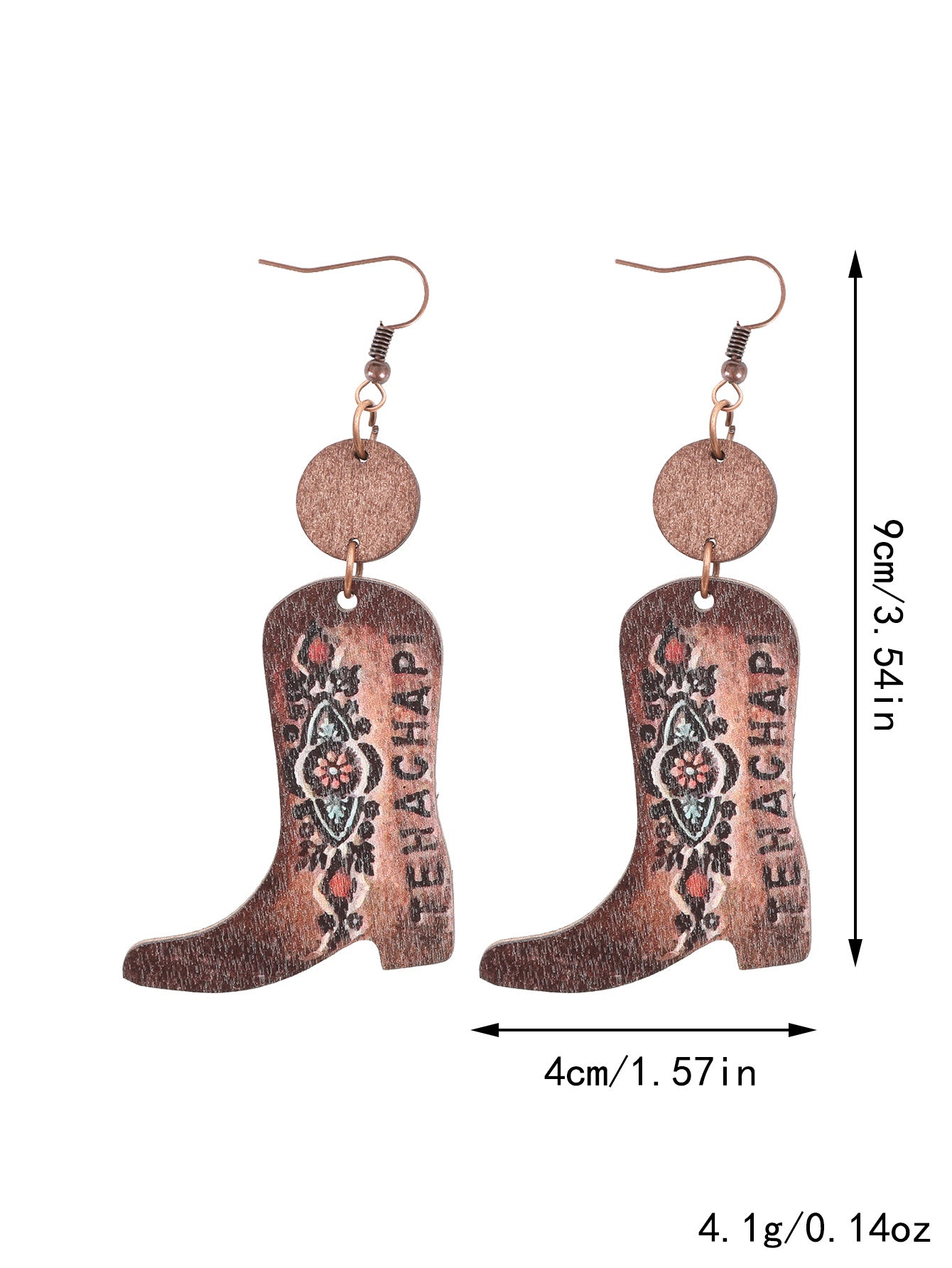 Wholesale Wooden Flower Drop Earrings Vintage Bohemian Ear Jewelry for Women