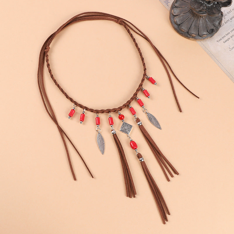 Wholesale Bohemian Turquoise Tassel Necklace