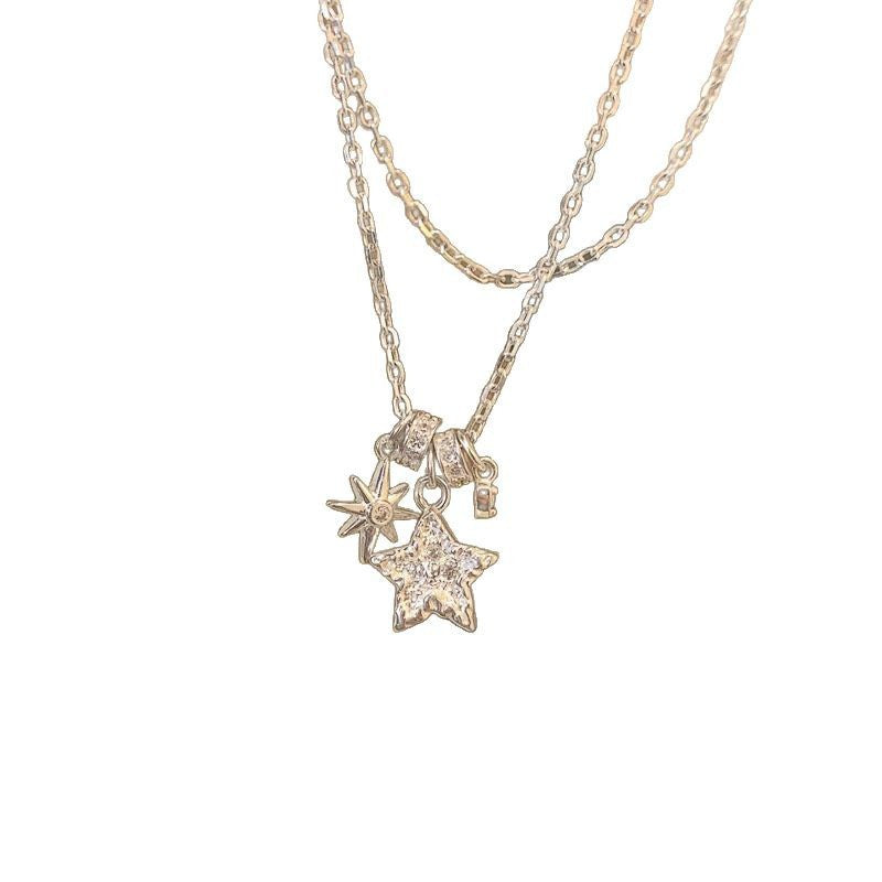Wholesale Alloy Shining Star Necklace