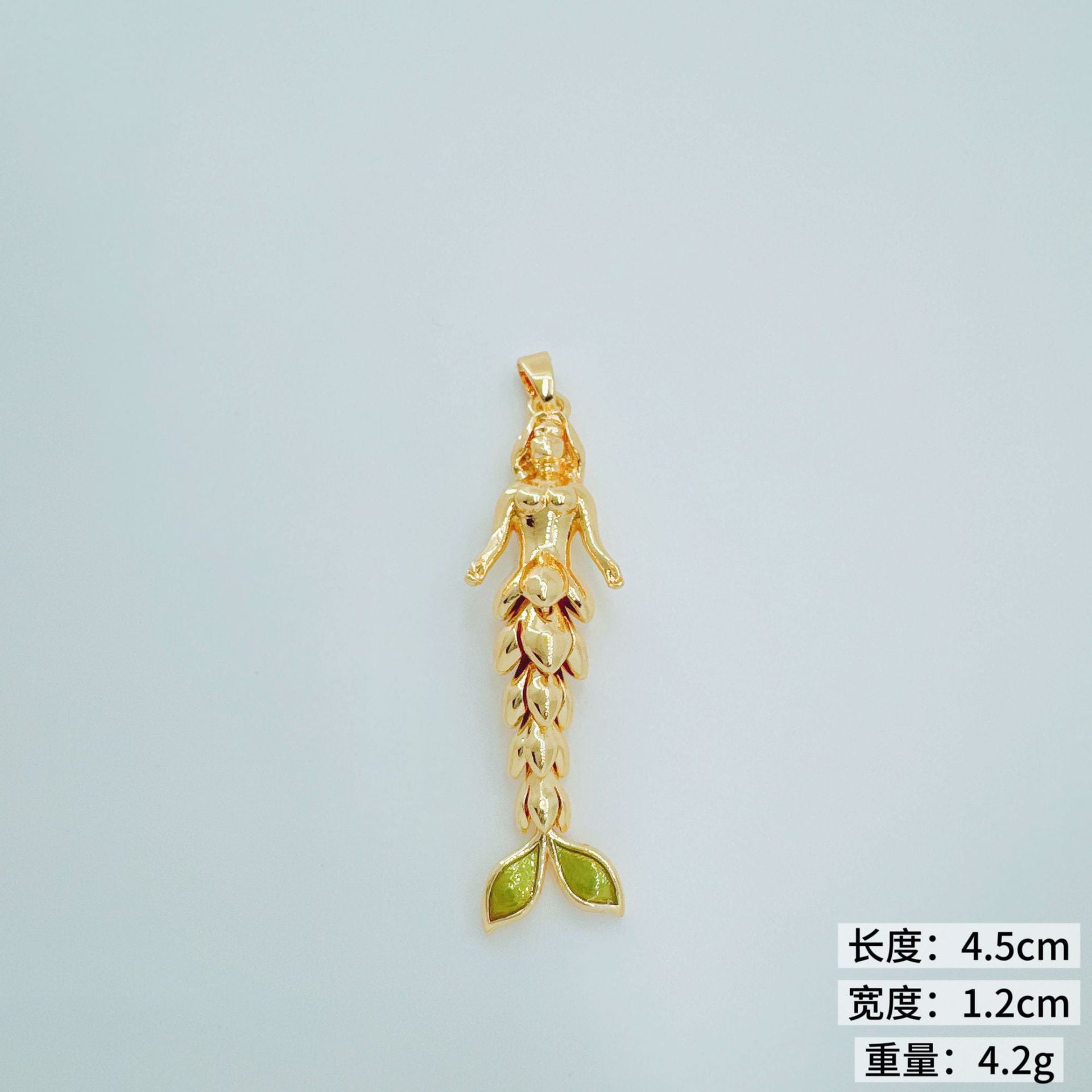 Wholesale Marine Mermaid Fish Bone Pendant Necklace,  Copper Layering Jewelry for Women