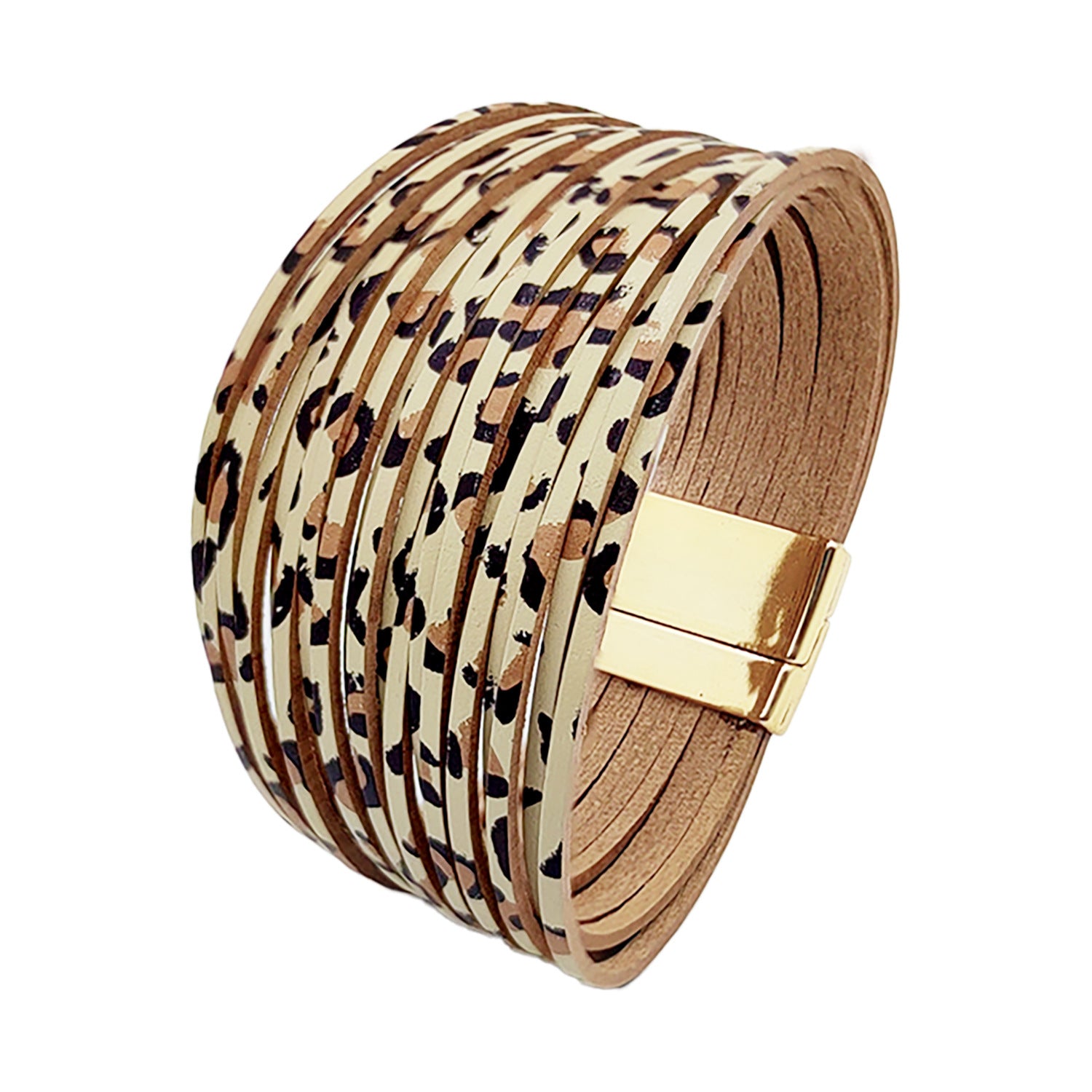 Wholesale Gradient Leather Cord Mixed Color Leather Bracelet ACC-BT-Shangy005