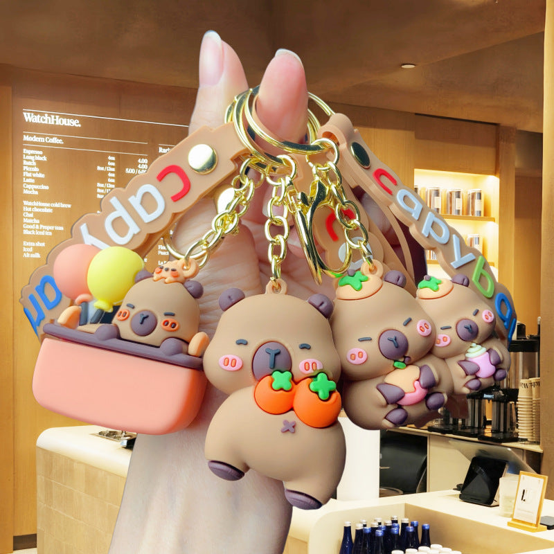 Wholesale Cute cartoon silicone keychain