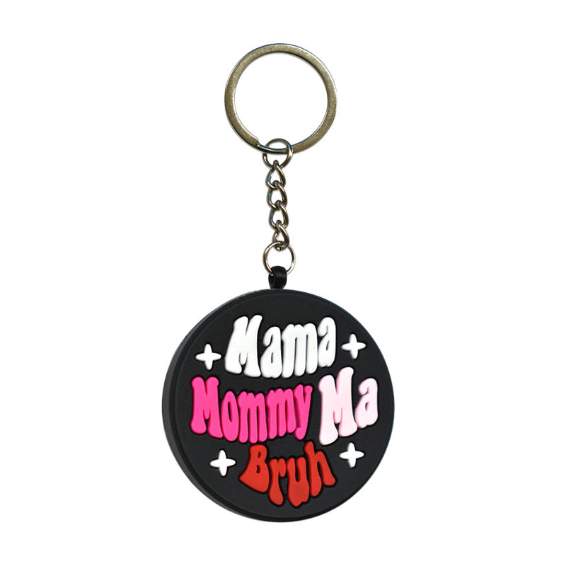 Wholesale Random 100pcs Cow Pattern Denim Western Style Soft Rubber Keychains