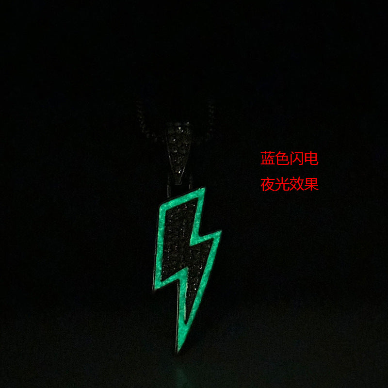 Wholesale Luminous Lightning Pendant Necklace Chic Jewelry Accessory Boutique Resale