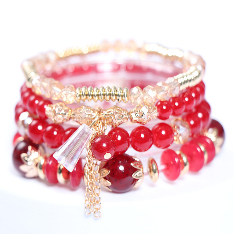 Wholesale Bohemian Multi-layer Crystal Temperament Bracelet ACC-BT-NaiHong002