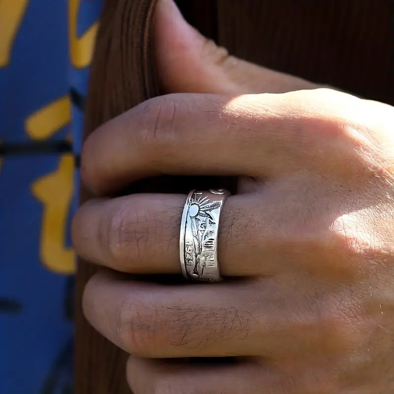 Wholesale Retro Ring Personalized Antique Coins Morgan Ring