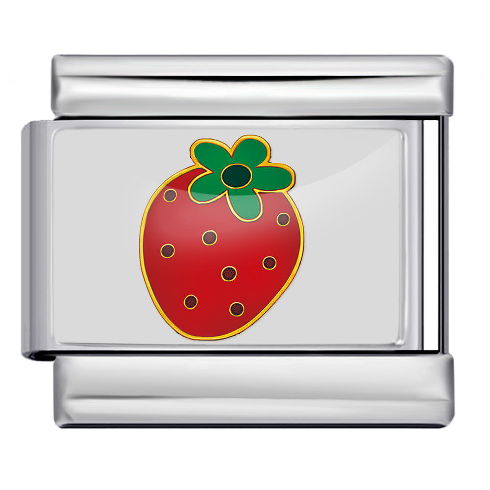 Wholesale  Italian Charm Bracelet 9mm DIY Fruit and Vegetable Series Creative Stainless Steel Composable Bracelet