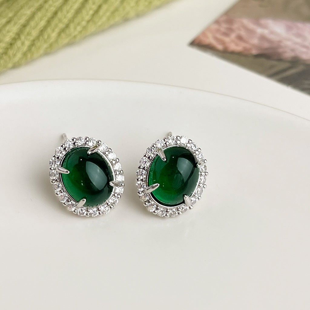 Wholesale  oil drop flower earrings