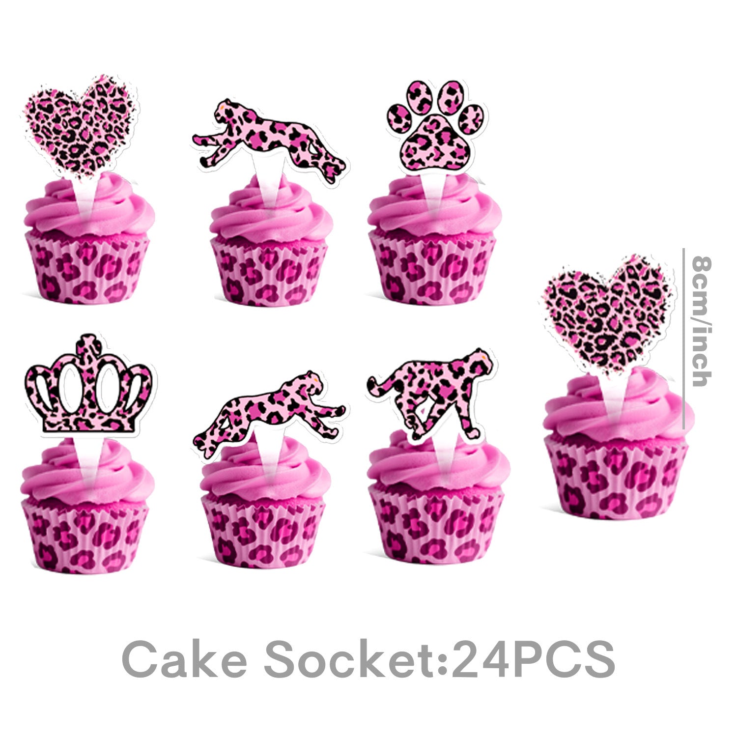 Wholesale Pink leopard theme birthday party tableware arrangement disposable paper towels and cups