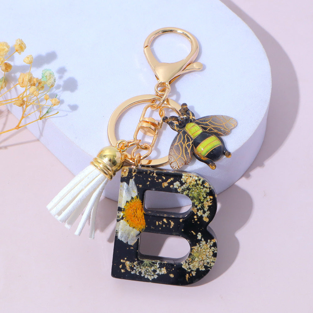 Wholesale Resin Bee Letter Bag Charm Decorative Accent Gift for