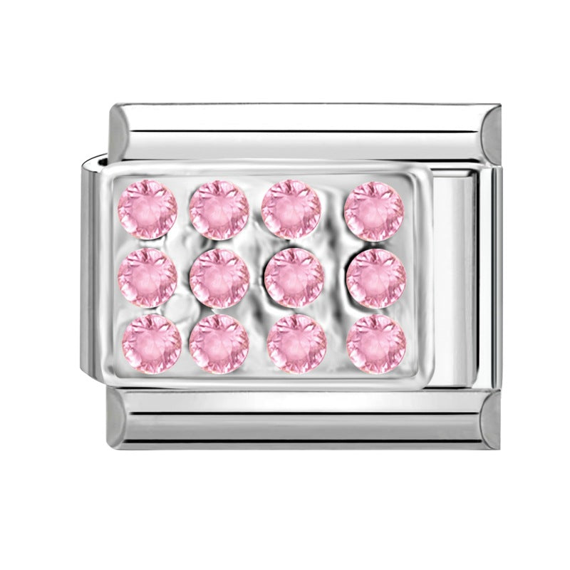 Wholesale Italian modular bracelet 9mm DIY splicing detachable simple pattern stainless steel combinable bracelet