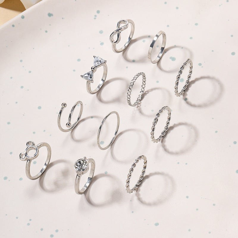 Wholesale  High-grade Diamond Cartoon Ring Set