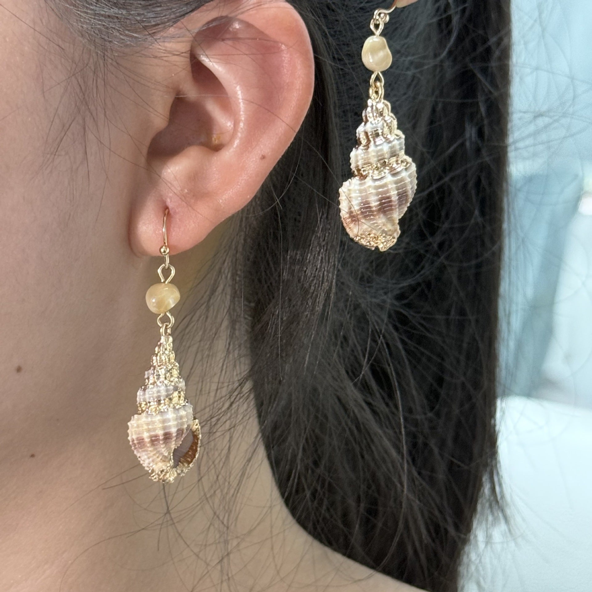 Wholesale  natural shell conch earrings