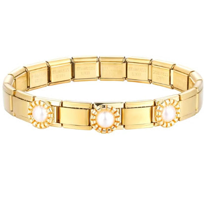 Wholesale  Italian Charm Bracelet 9mm DIY  balloon parallel fish  Creative Stainless Steel Composable Bracelet