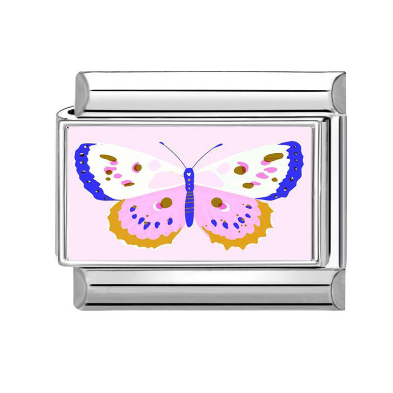 Wholesale Stainless Steel Electroplated Butterfly Modular Bracelet,  Trendy DIY Fashion Accessory for Everyday Wear
