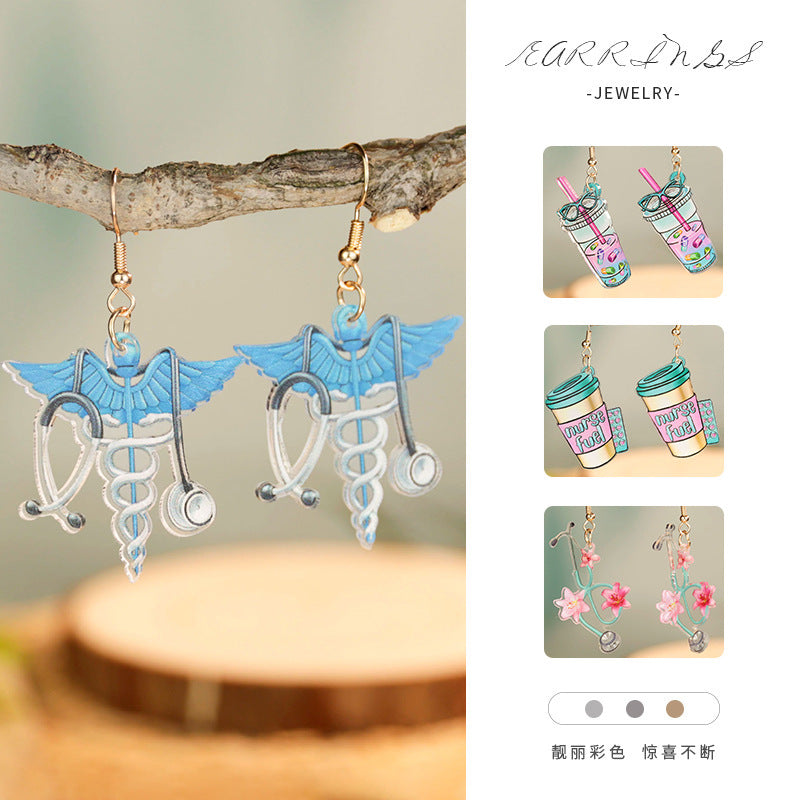 Wholesale Water Cup Acrylic Earrings