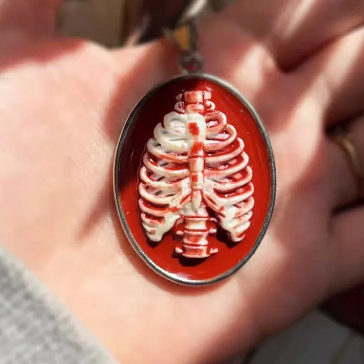 Wholesale  fashion skeleton bone pendant necklace