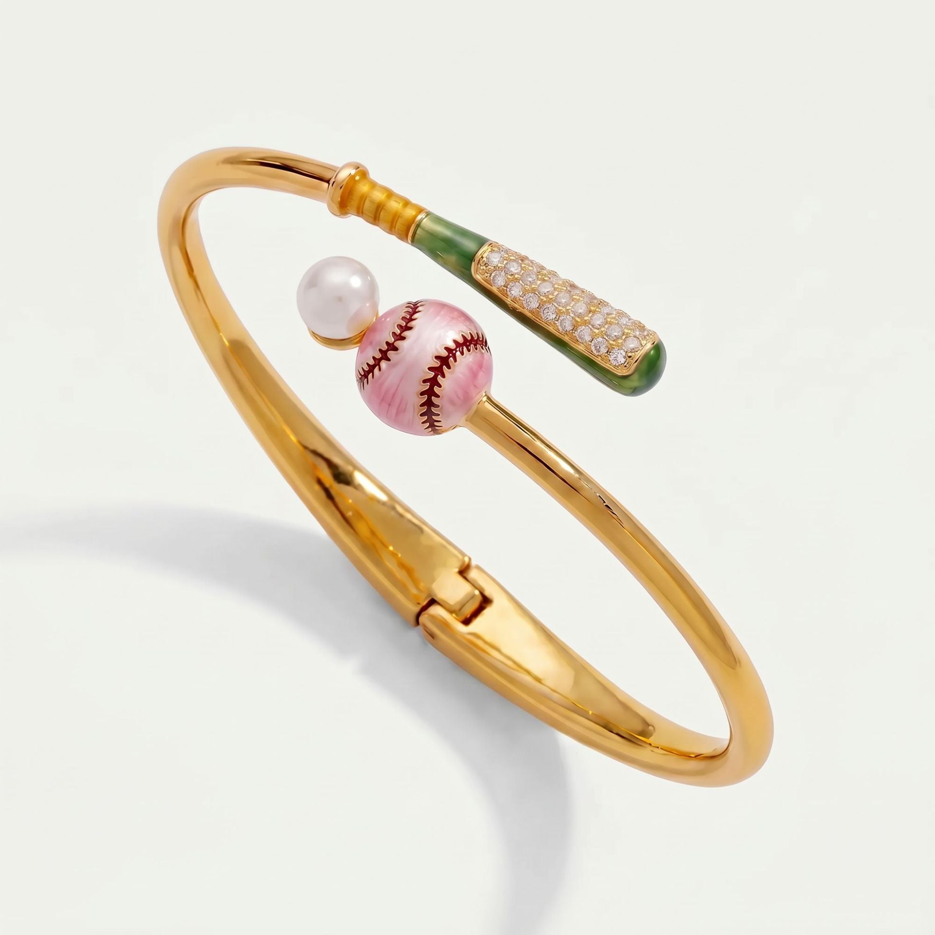 Wholesale Women S Sports Themed Gold Tone Stainless Steel Bracelet With Ball Club Charms Stylish Everyday Jewelry Great For Anniversary Gifts