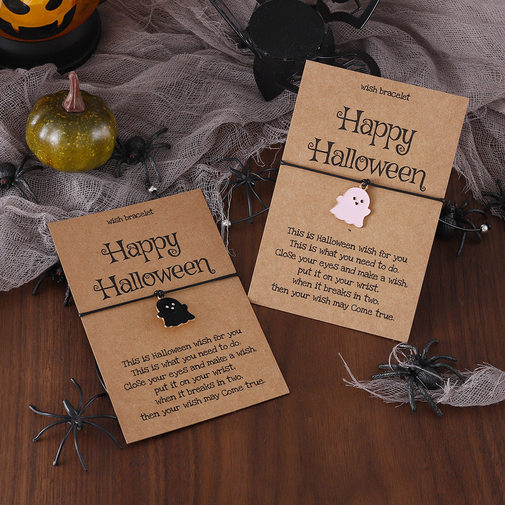 Wholesale Bracelet Cute  Colorful Ghost Charm Bracelet