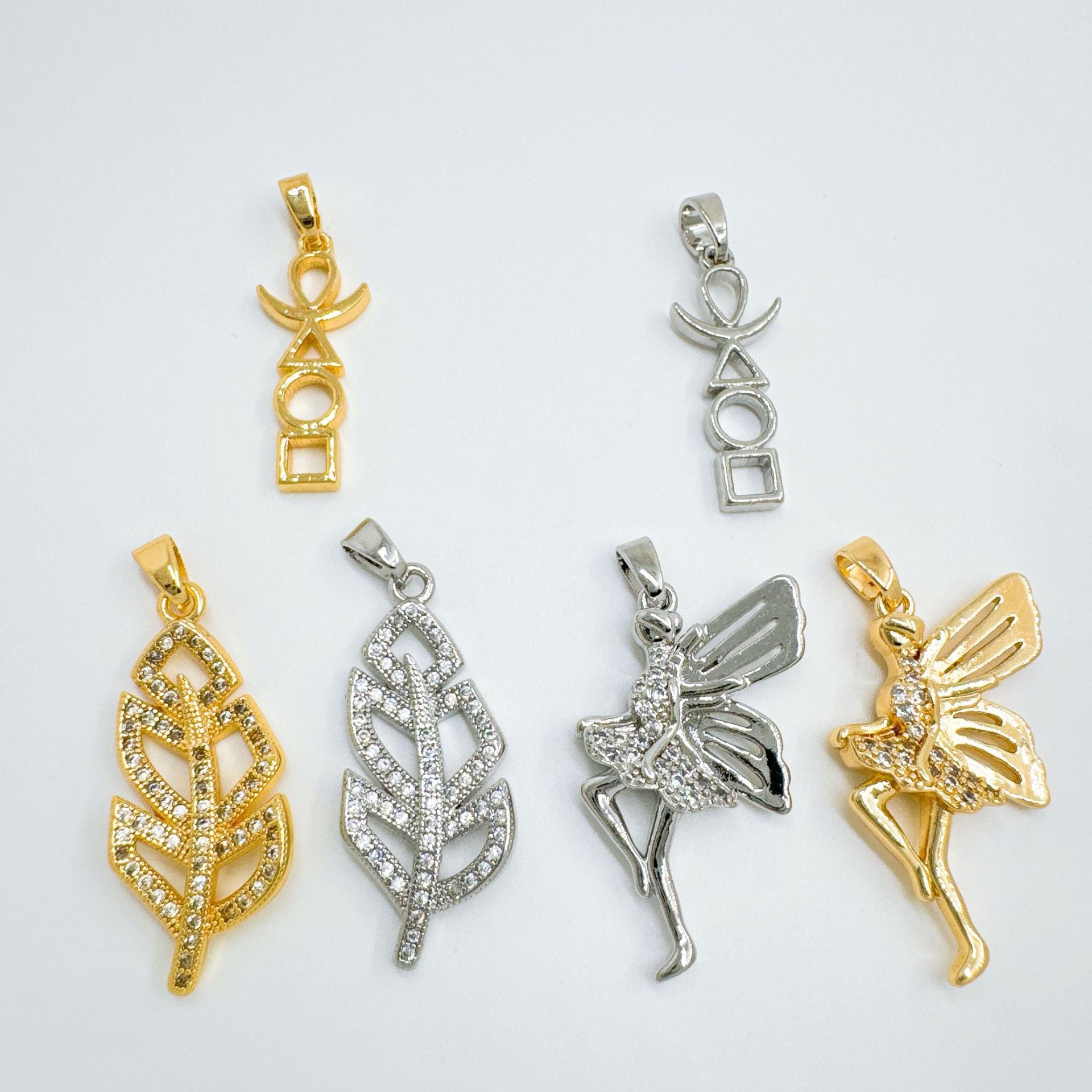 Wholesale European Style Leaf Fairy Necklace Copper Zircon Gold Plated Fashion Accessory