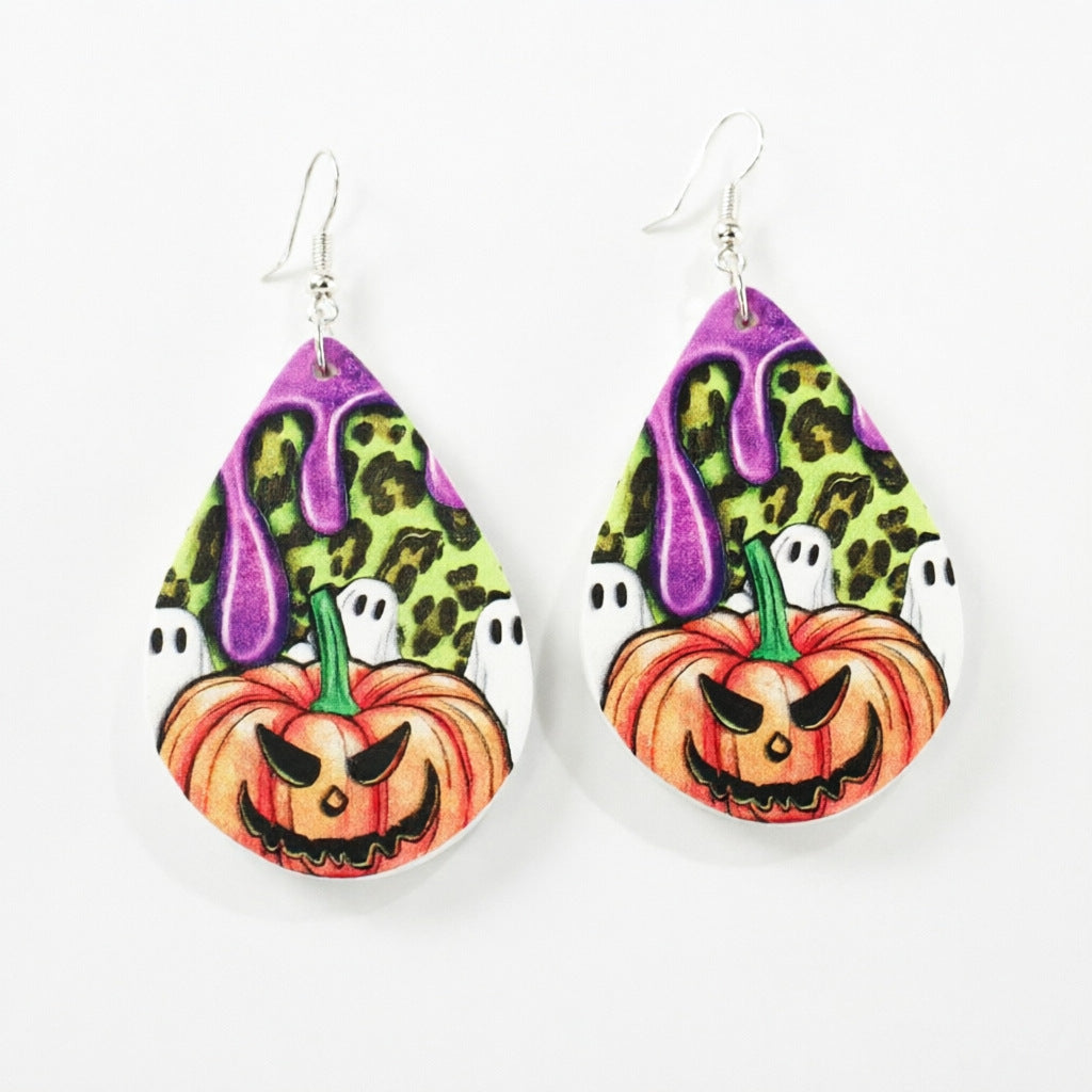Wholesale  Ghost Pumpkin Acrylic Earrings Fashion Accessory Boutique Resale