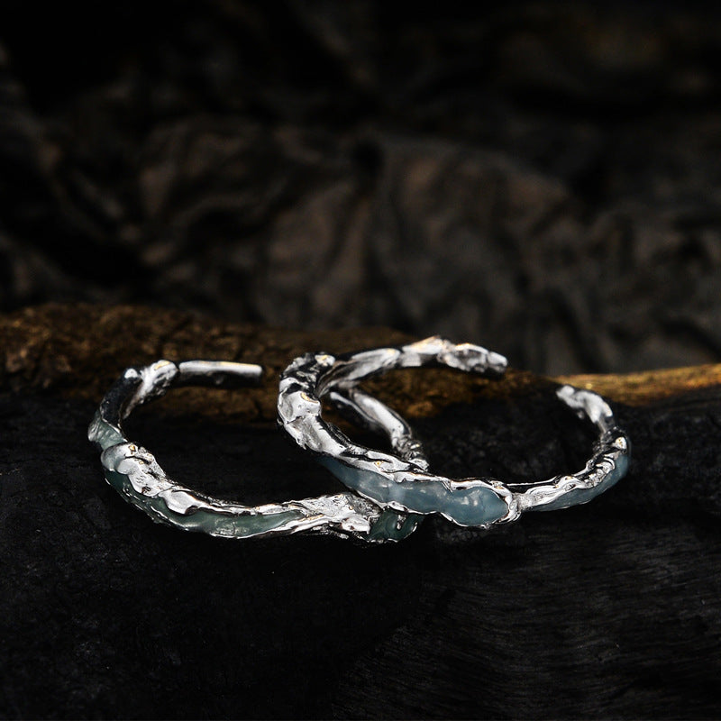 Wholesale S925 silver enamel ring non-fading  ring