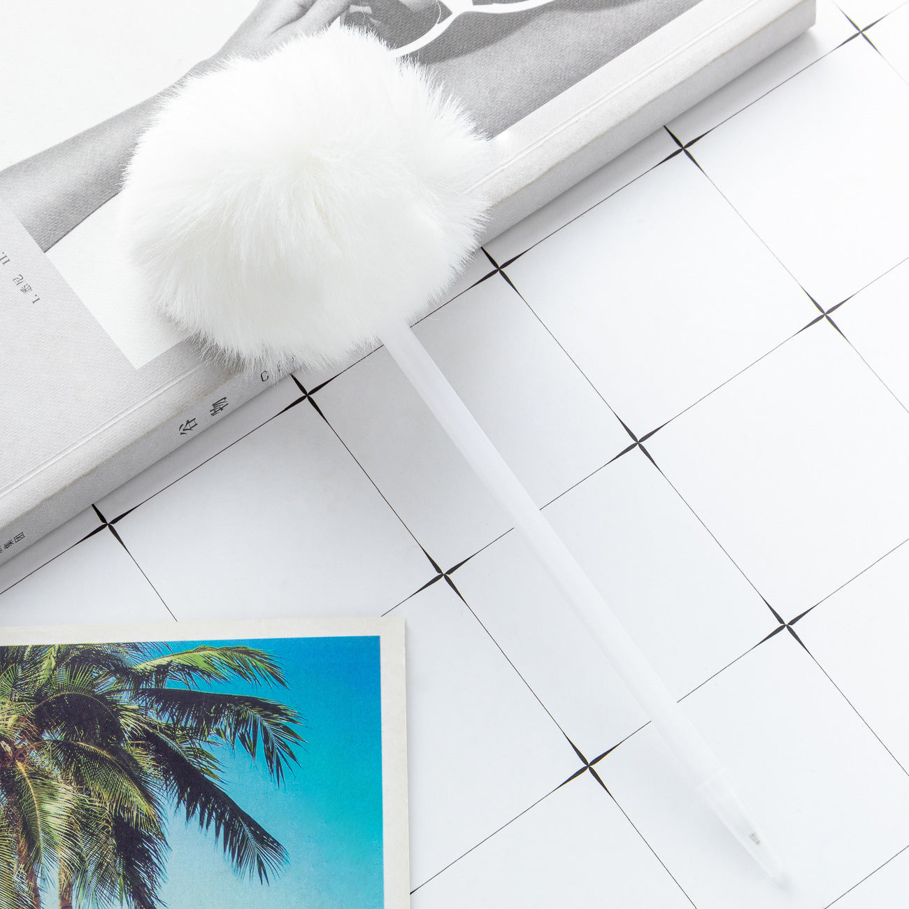 Wholesale Creative Plastic Hair Ball Pen Cartoon Cute ACC-PN-HuaHao009