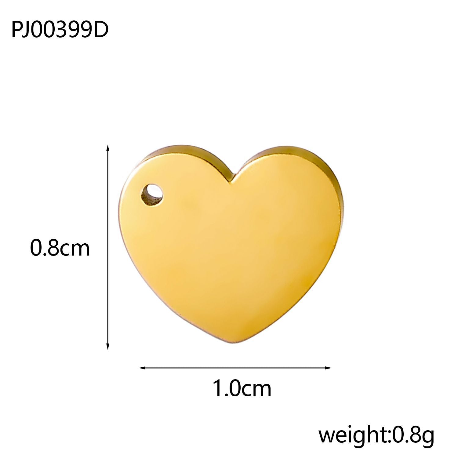 Wholesale Glossy heart five-pointed star stainless steel DIY pendant