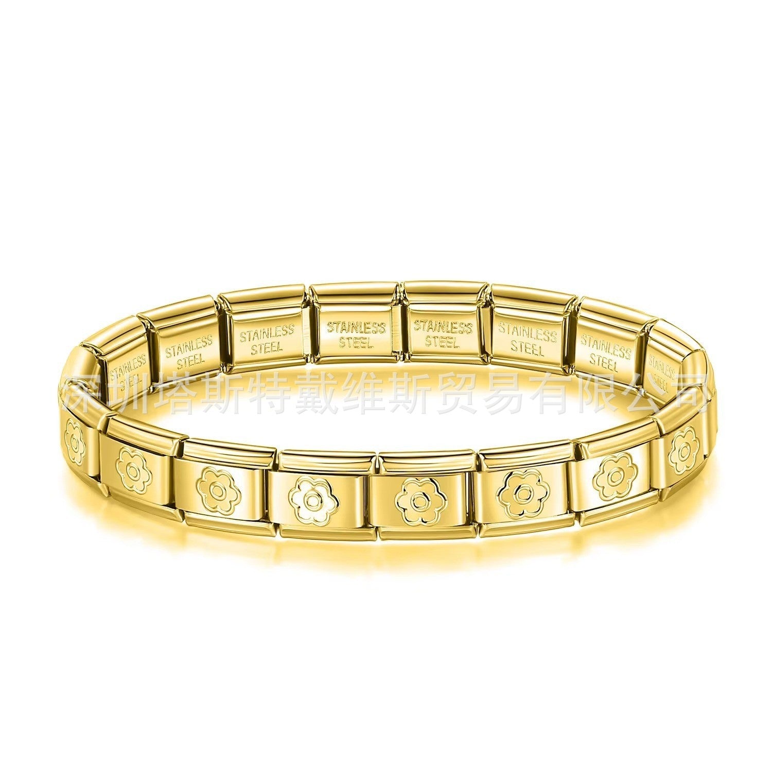 Wholesale  Italian Charm Bracelet 9mm DIY  single-section  Creative Stainless Steel Composable Bracelet