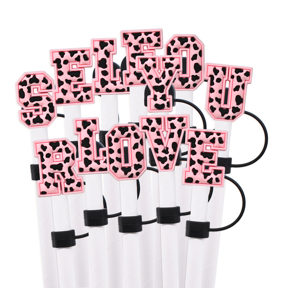 Wholesale Random 100pcs 10mm Straw Tube Cap PVC Soft Rubber Straw Plugs ACC-SCR-RYYY015