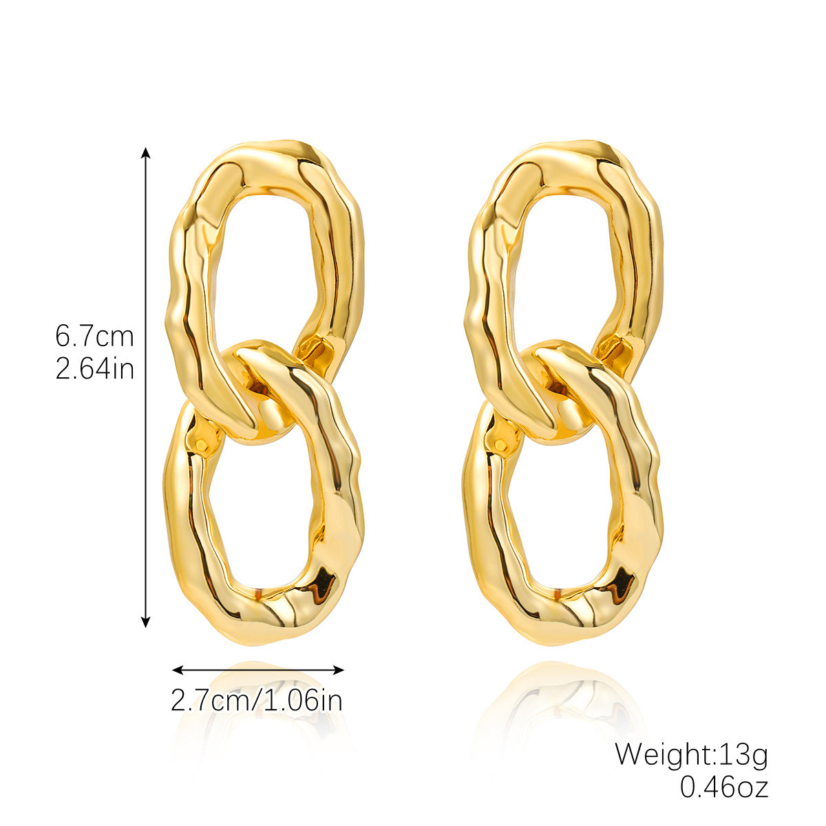 Wholesale  exaggerated earrings chain retro earrings