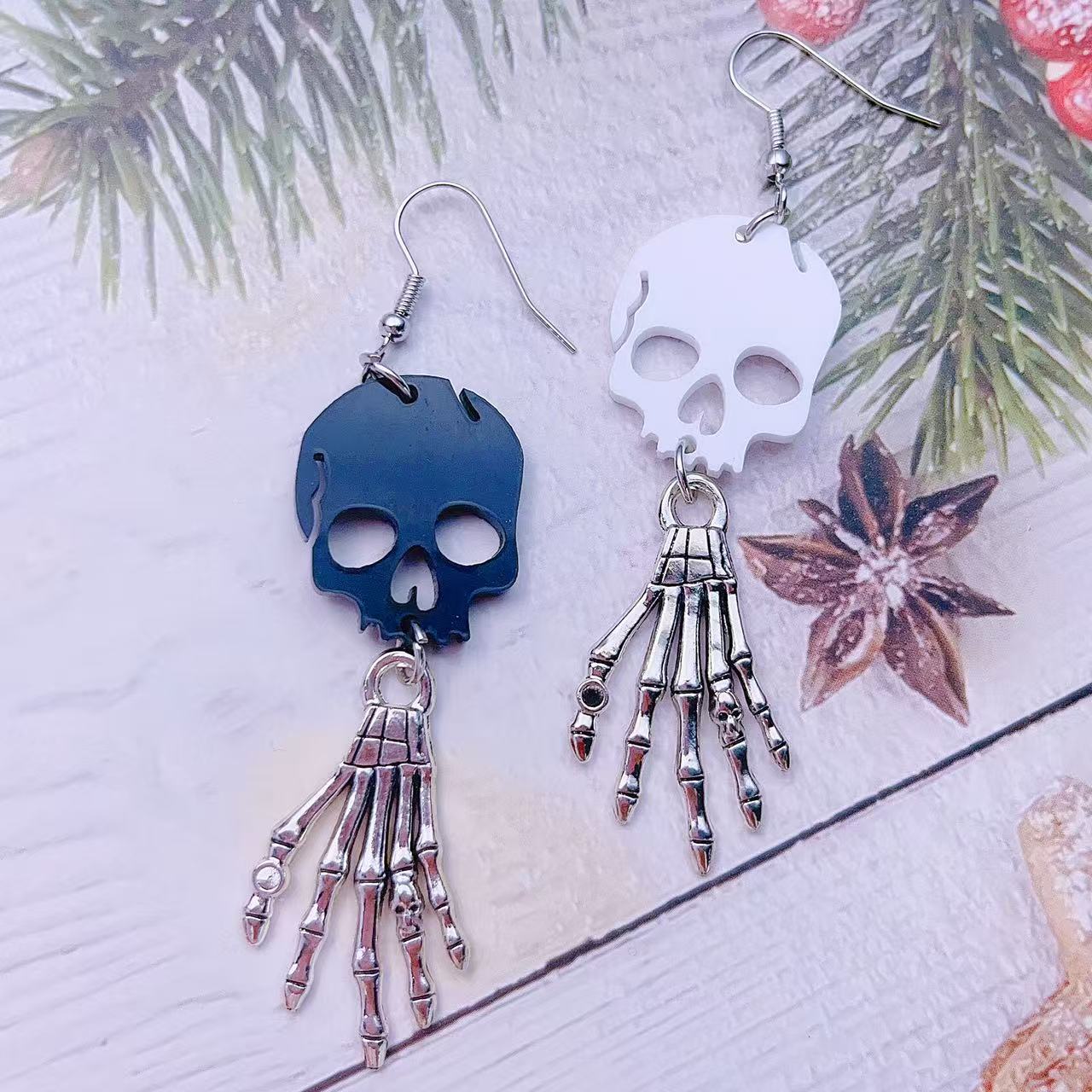 Wholesale Halloween Earrings Pumpkin Skull Spider Earrings