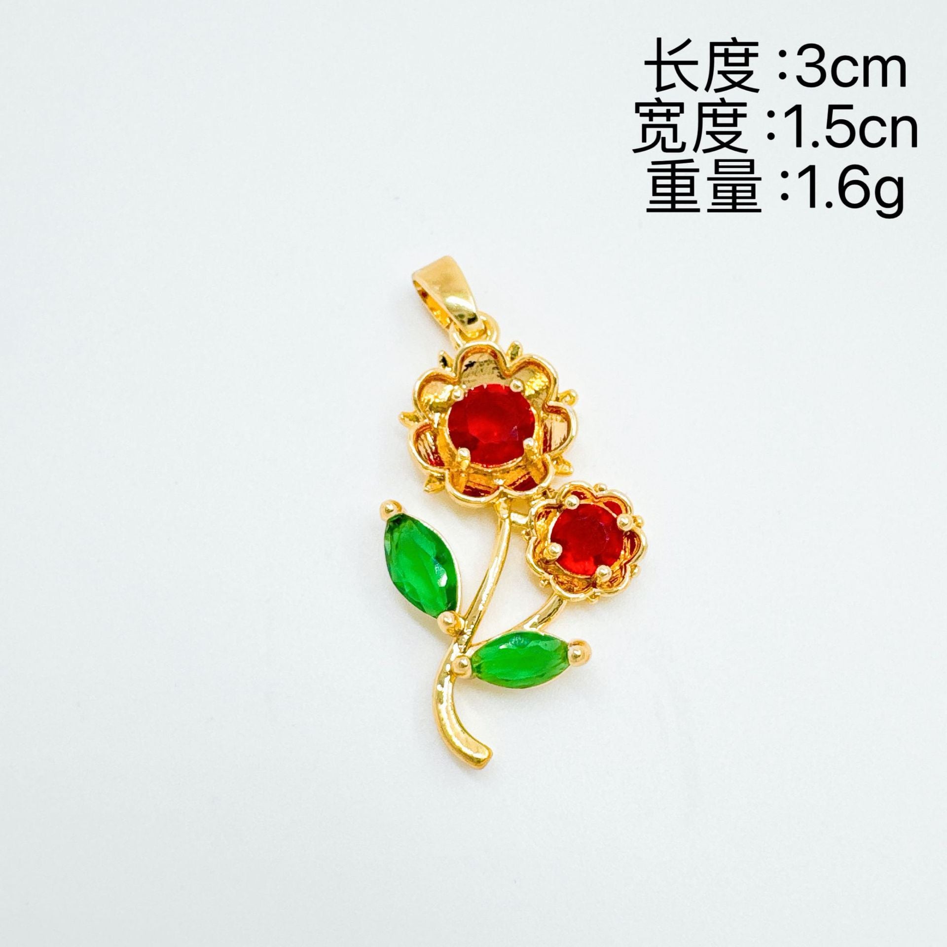 Wholesale Electroplated Copper Rose Flower Pendant Necklace,  Jewelry Accessory for Girls