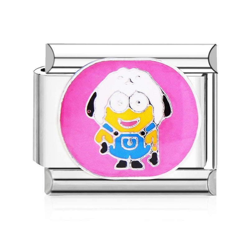 Wholesale  9mm Italian Charm Starter Bracelets DIY square Single Section Creative Stainless Steel Composable Bracelet
