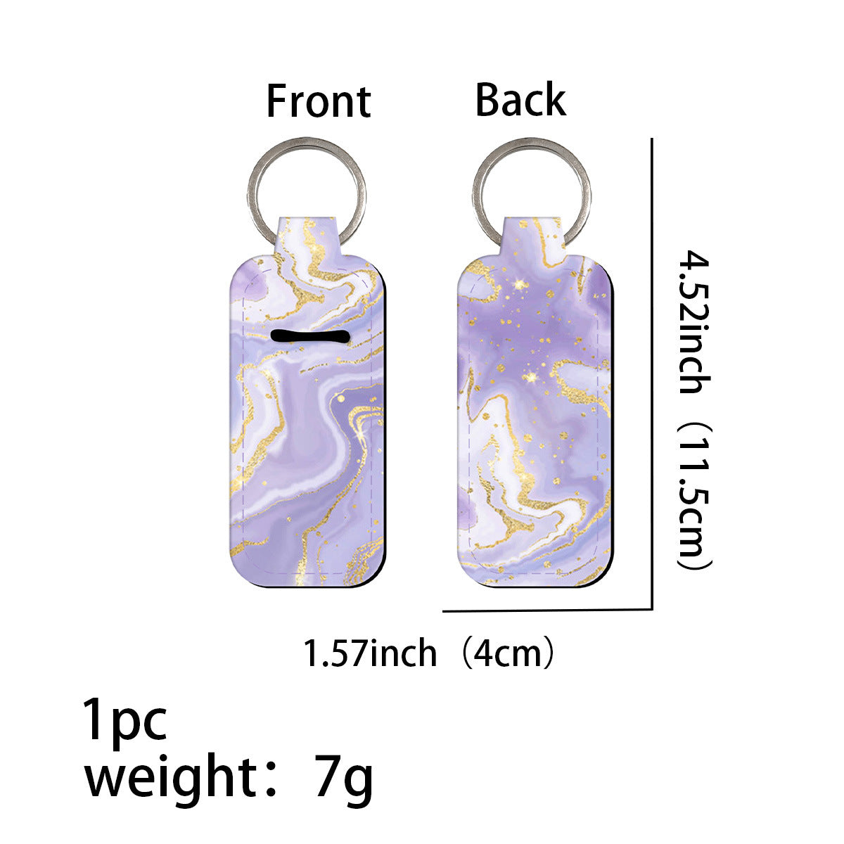 Wholesale 6pcs Marble Pattern Lipstick Set Keychain