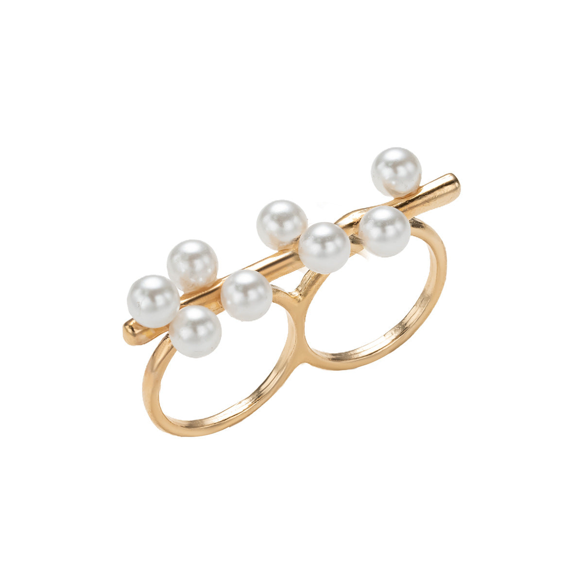 Wholesale  pearl ring female  double ring  jewelry