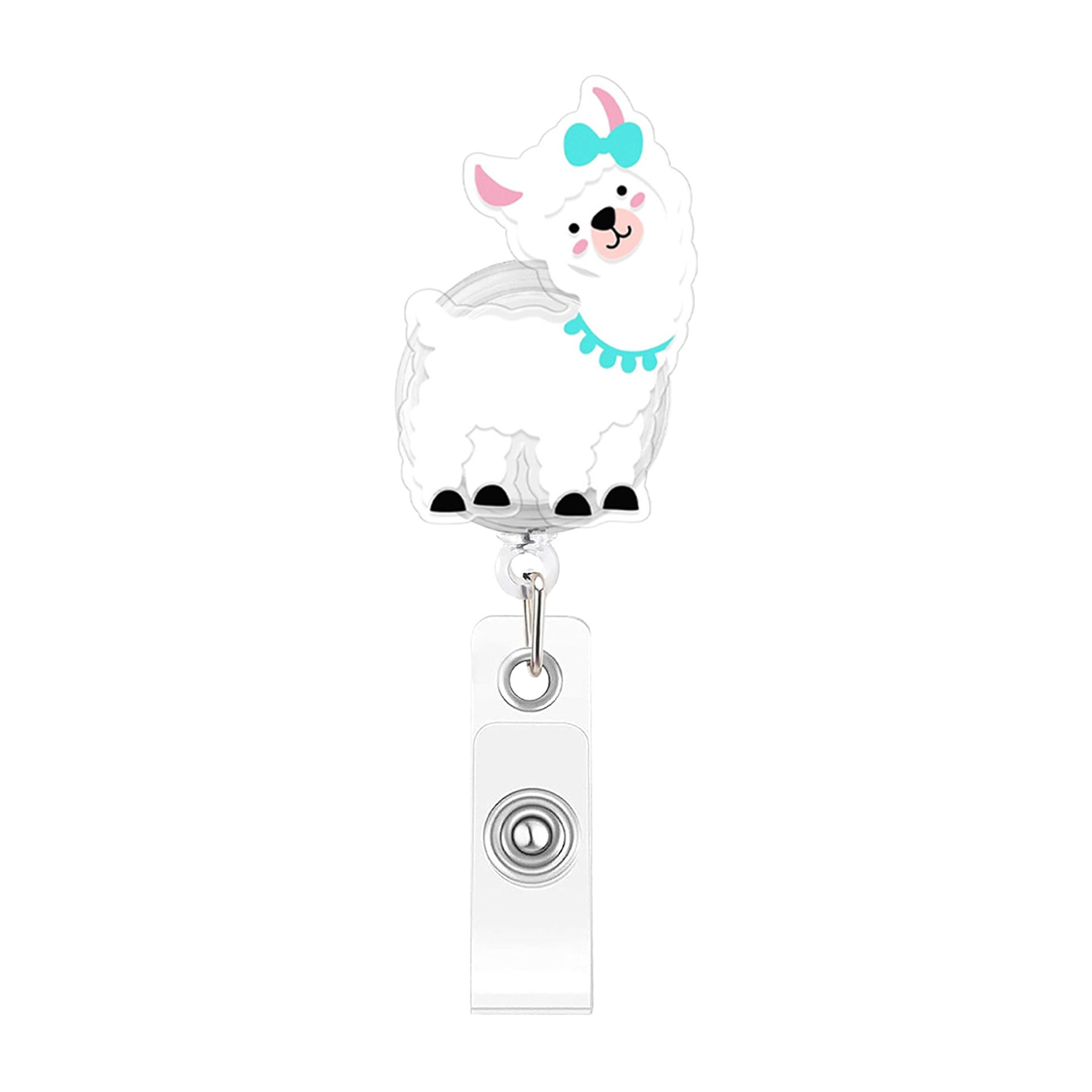 Wholesale Plastic Cartoon Animal Retractable Badge Holder Fun ID Card Holder Easy-Pull Buckle Fashion Accessory for Resale