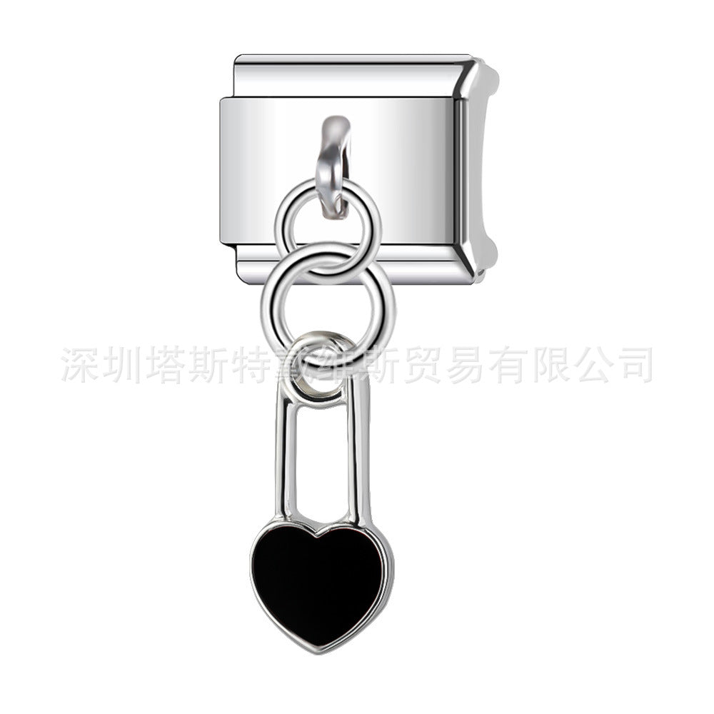 Wholesale Heart-Shaped 9mm Alloy Electroplated Pendant – DIY Bracelet Charm,  Boutique Resale Jewelry Accessory