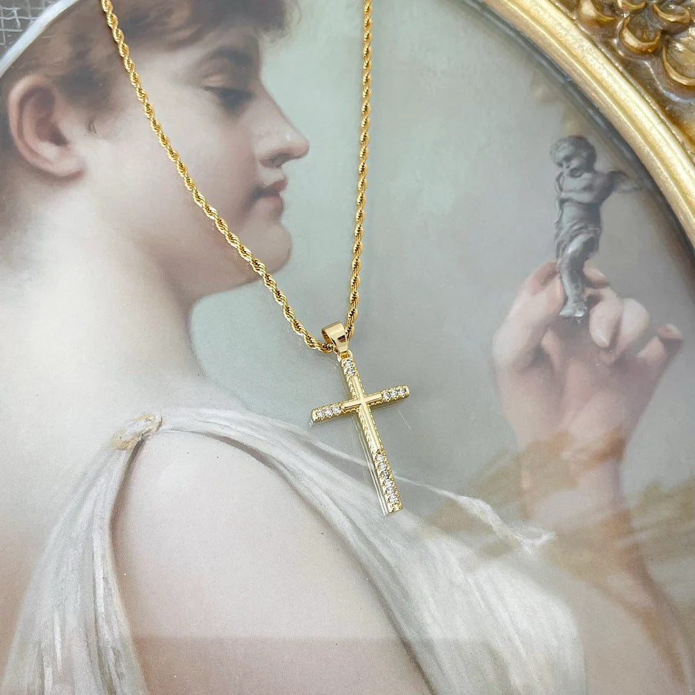 Wholesale  cross pendant cross frame chain jewelry