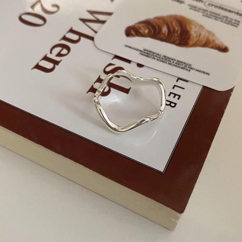 Wholesale Wave Letters 925 Sterling Silver Open Index Finger Ring ACC-RS-YaoFeng004