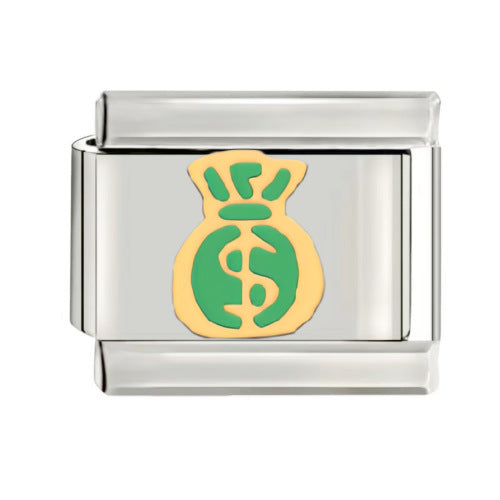 Wholesale Italian Charm Starter Bracelets DIY square Single Section Creative Stainless Steel Composable Bracelet