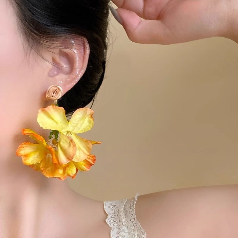 Wholesale Colorful flower earrings