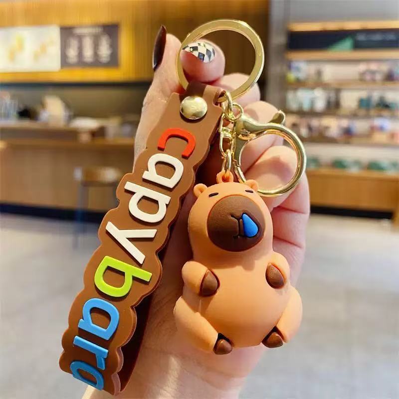 Wholesale Cute Capybara Keychain Bag Pendant Creative Car Key Accessory Boutique Resale